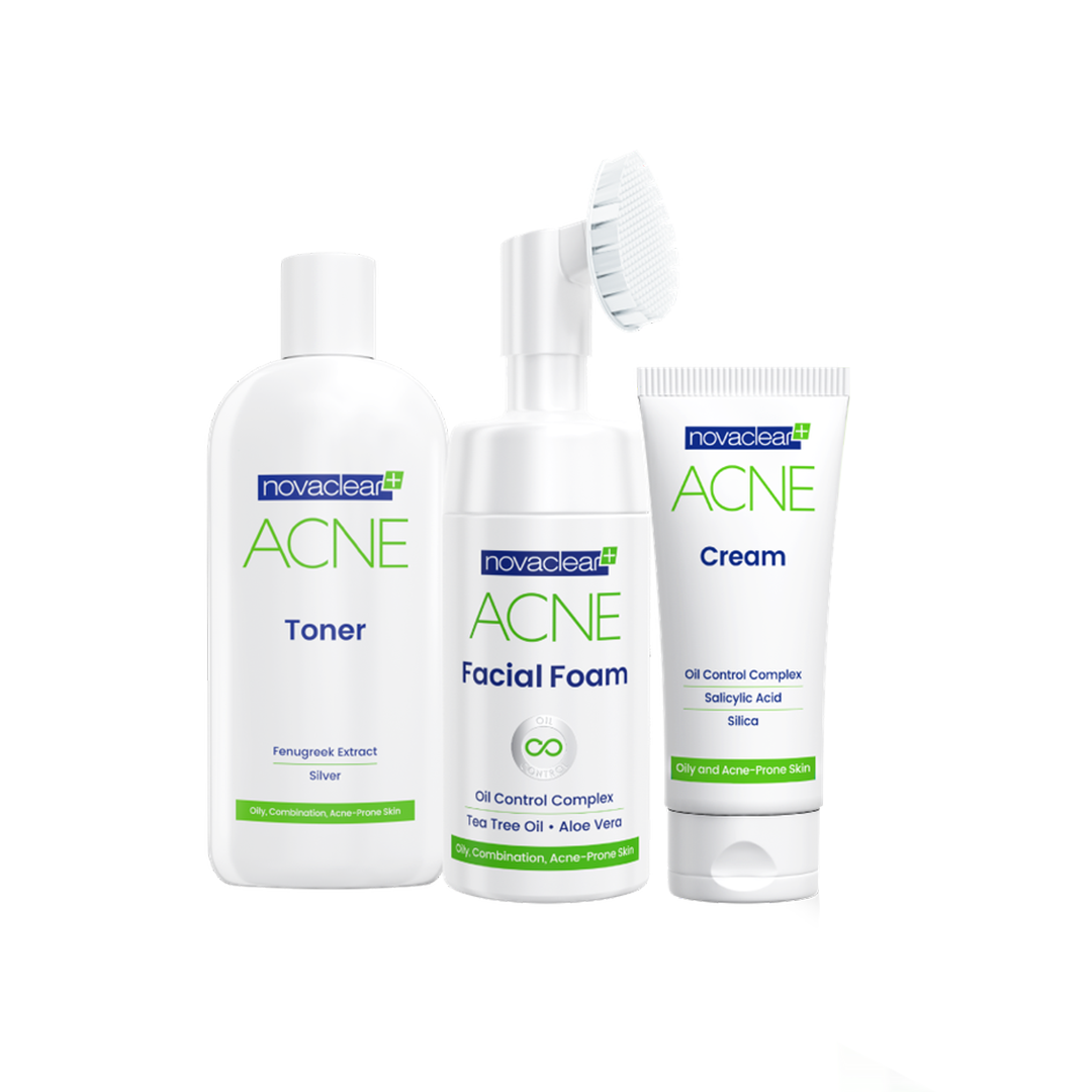 Novaclear Acne Kit (Facial Foam 100ML,Toner150ML ,Cream40ML)
