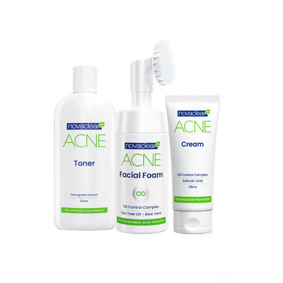 Novaclear Acne Kit (Facial Foam 100ML,Toner150ML ,Cream40ML)