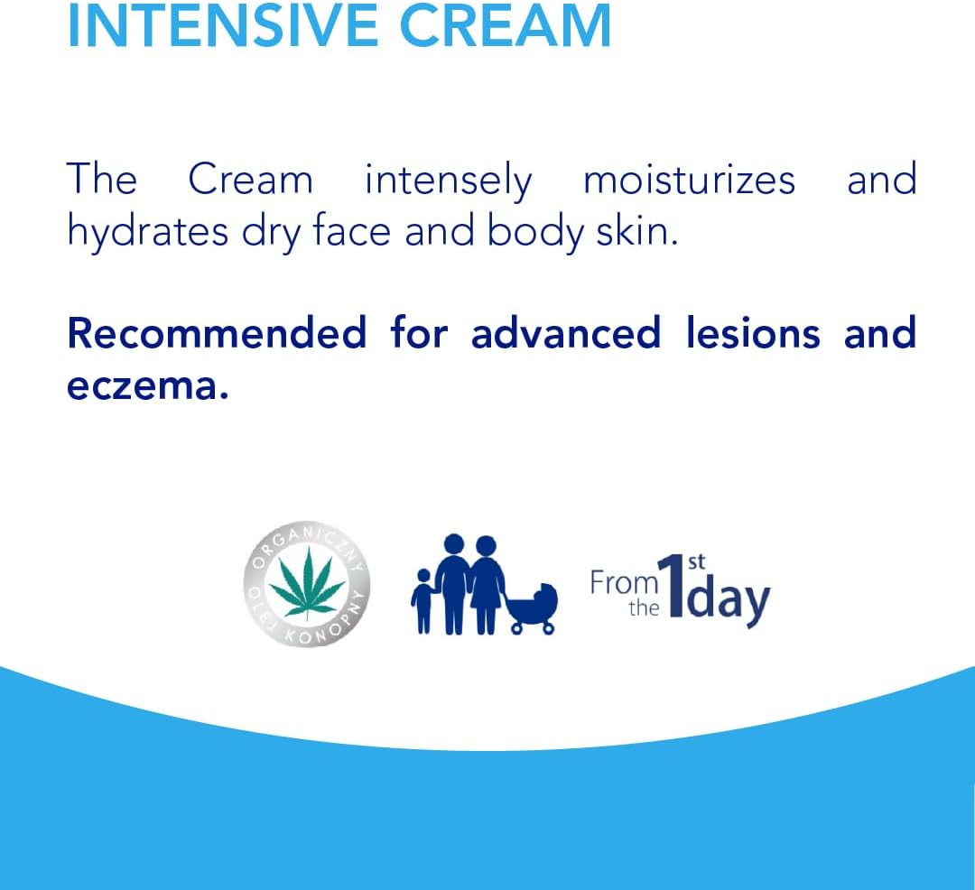 Novaclear Atopis Intensive Cream, with Hemp Seed Oil and Licorice Root Extract for severe dryness and roughness, helps restoring the skin&