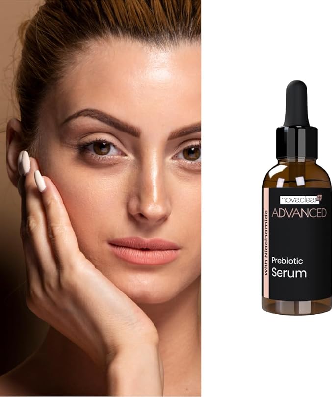 Novaclear Advanced Prebiotic Serum with 10% Niacinamide – Pore Minimizing, Sebum Control &amp; Microbiome Balance – Oil Control Complex, Squalane &amp; Botanicals – Matte Finish – Ideal Under Makeup – 30 ML