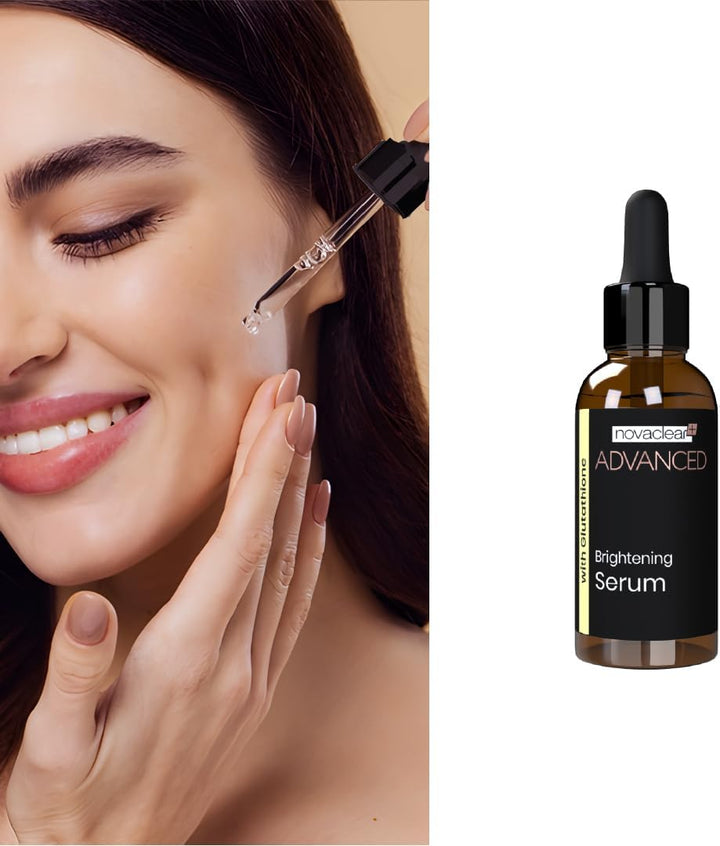 Novaclear Advanced Brightening Serum with Glutathione, Retinol &amp; Vitamin C – Anti-Aging, Glow Boosting &amp; Skin Tone Evening – Smooth, Detoxify &amp; Revitalize – 30 ML