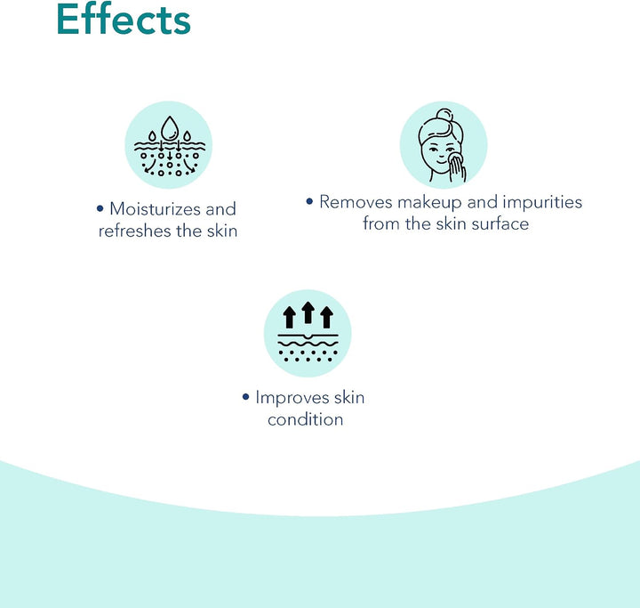 Novaclear Hydro Micellar Water for Make-up Removal and Skin Moisturizing, with Rice Extract and Flax Seed Extract and Hyaluronic Acid for Long Lasting Moisturizing - 400ml