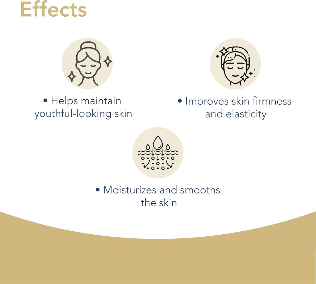 Novaclear Collagen Day Cream – Anti-Aging Moisturizer with Marine Collagen, Gold, Caviar Extract, Macadamia Oil, Vitamin A &amp; E – Firms, Smooths &amp; Nourishes Skin – For All Skin Types – 50 ML