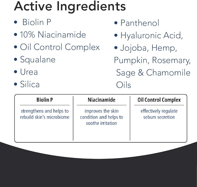 List of active ingredients with brief descriptions on a white background