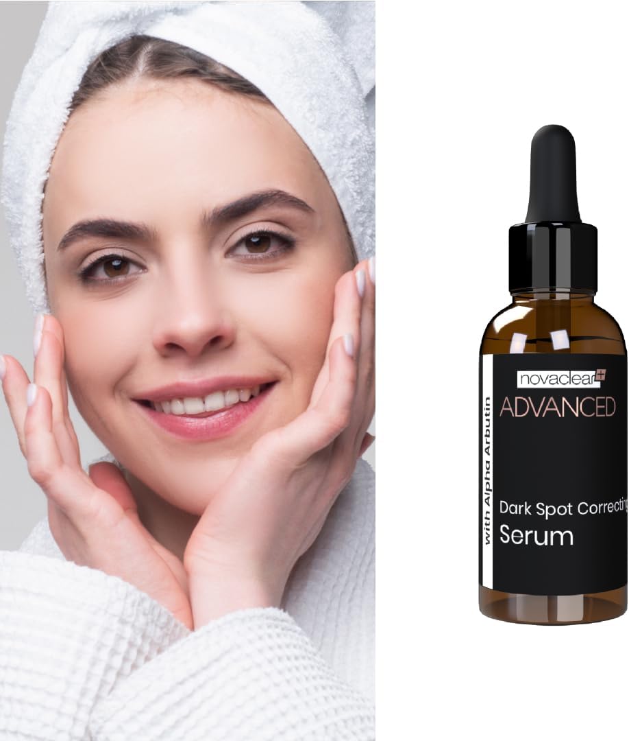 Novaclear Advanced Dark Spot Correcting Serum with 2% Alpha Arbutin, Melavoid &amp; Azeloglycine – Skin Discoloration Lightening Serum – Brightening &amp; Hyperpigmentation Treatment – 30 ML