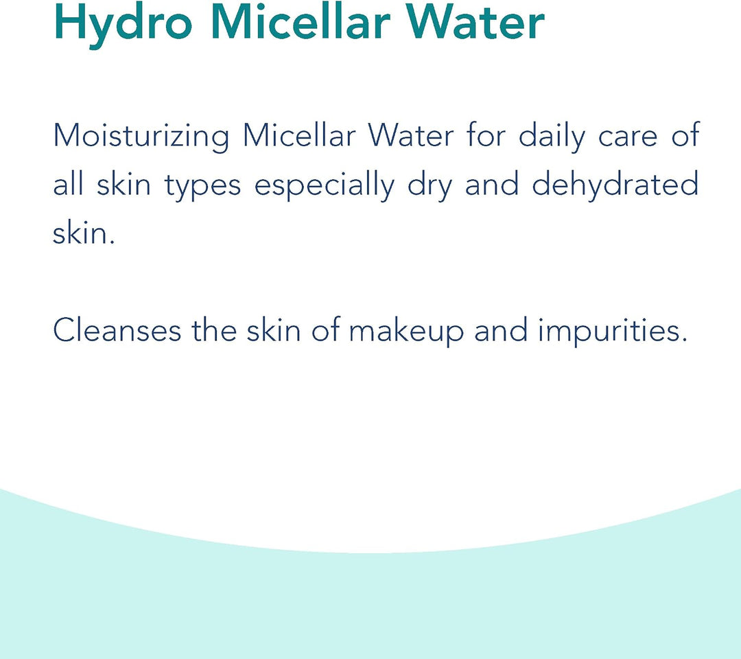 Novaclear Hydro Micellar Water for Make-up Removal and Skin Moisturizing, with Rice Extract and Flax Seed Extract and Hyaluronic Acid for Long Lasting Moisturizing - 400ml