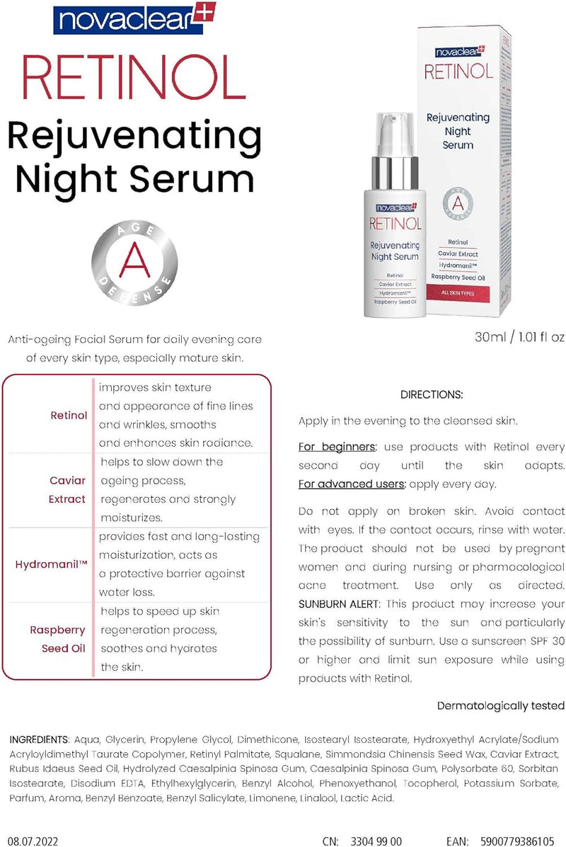 RETINOL Rejuvenating Night Serum 30ml (offer buy one get one free)