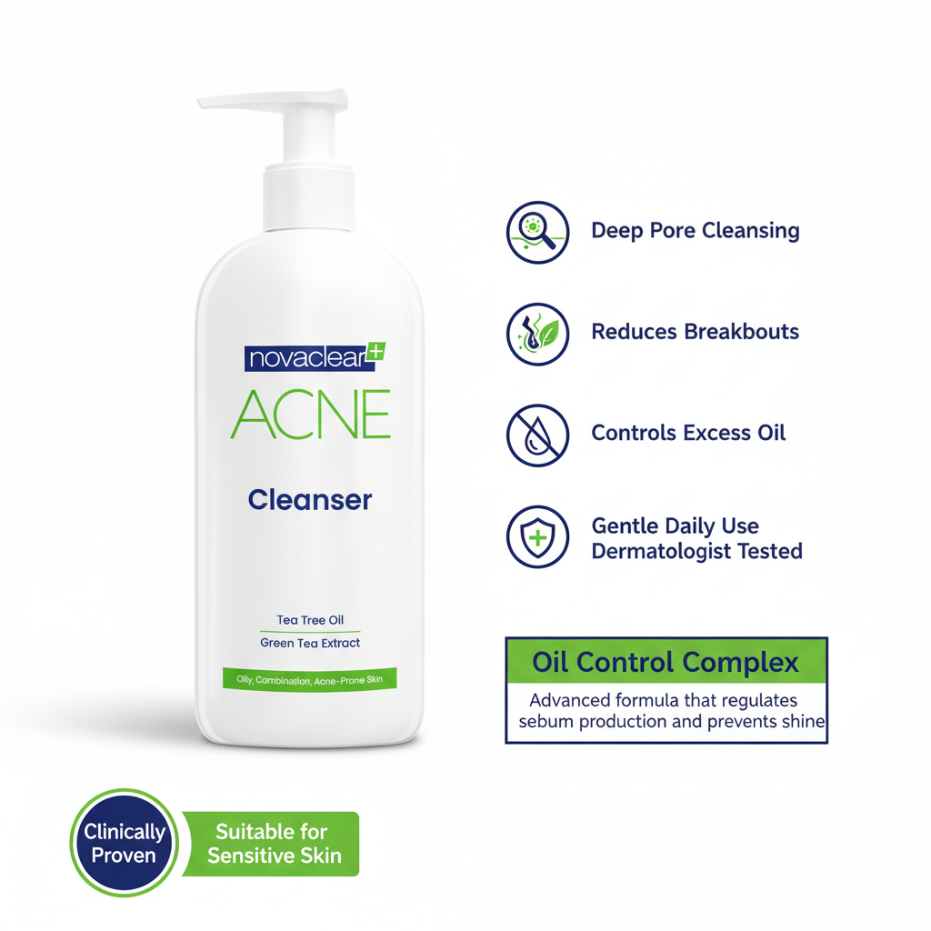 Novaclear Acne Cleanser Benefits for acne skin