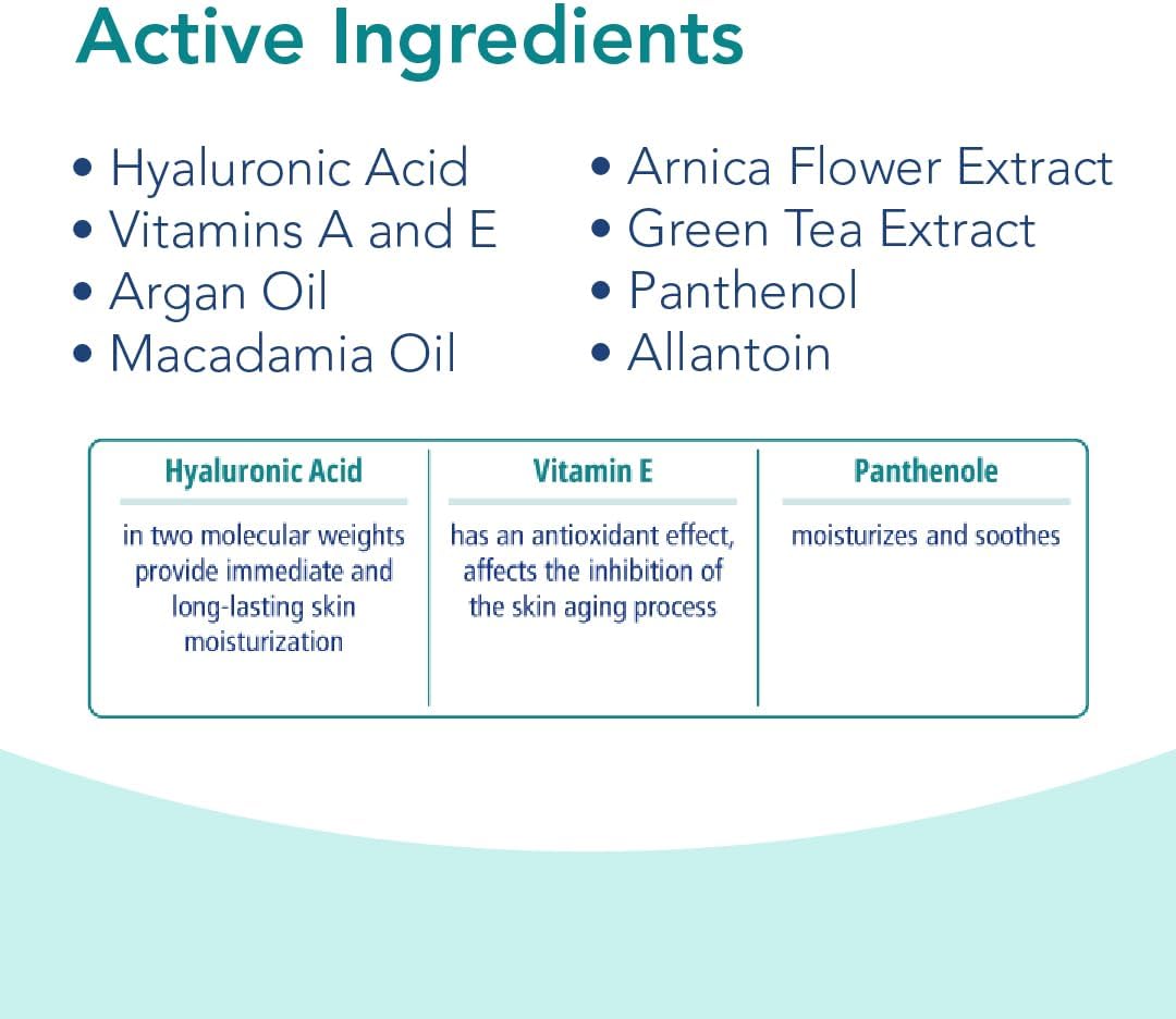 Hydro Eye Cream 15 ml with Hyaluronic Acid, Vitamin A, Vitamin E, Argan and Macadamia Oil for Hydrating and Anti-Aging