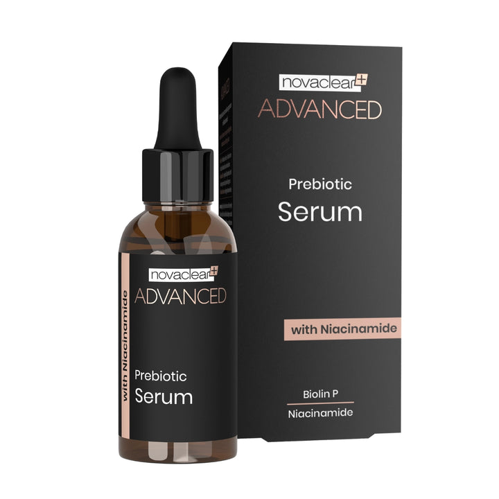Novaclear Advanced Prebiotic Serum with 10% Niacinamide – Pore Minimizing, Sebum Control &amp; Microbiome Balance – Oil Control Complex, Squalane &amp; Botanicals – Matte Finish – Ideal Under Makeup – 30 ML