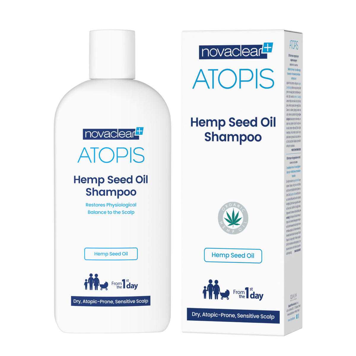 Novaclear Atopis Hemp Seed oil Shampoo balance to the scalp while reliving its irritation
and dryness. 