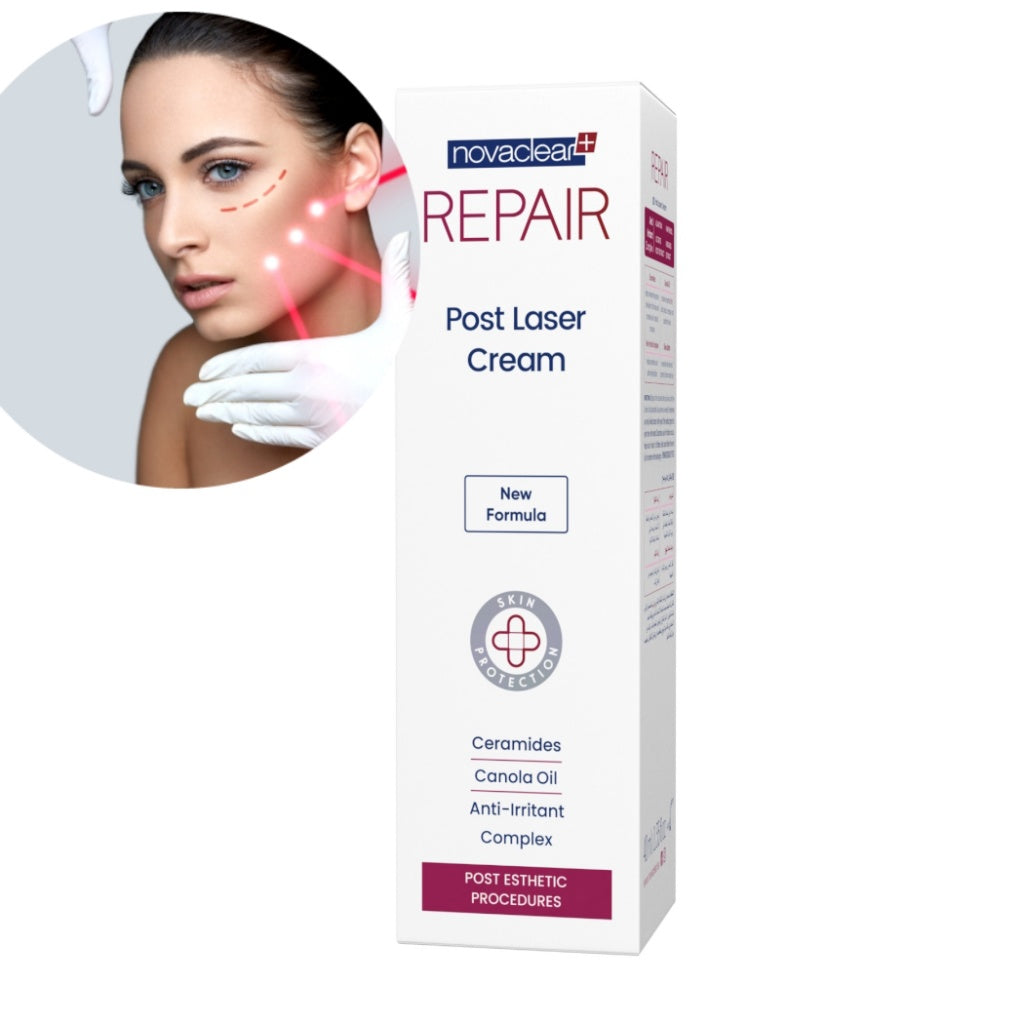 Novaclear Repair Post Laser Cream 75 ML for after care post laser and post procedures reduce irritation and rejuvenates skin