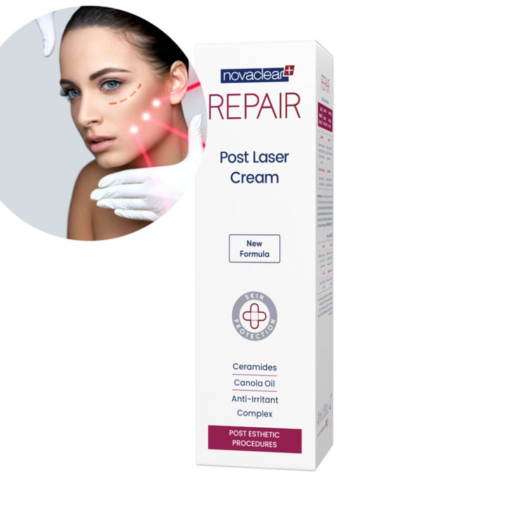 Novaclear Repair Post Laser Cream 75 ML for after care post laser and post procedures reduce irritation and rejuvenates skin