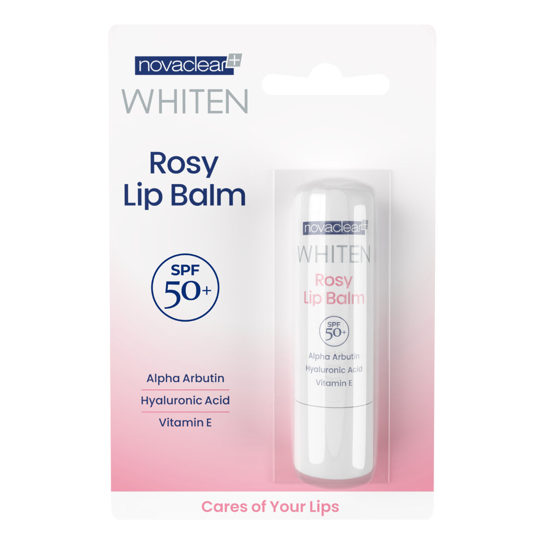 Novaclear Rosy Lip Balm - 4.9g SPF50 Sun Protection, Moisturizing, Dark Prevention for Pigmented &amp; Dark Lips | For Women &amp; Men