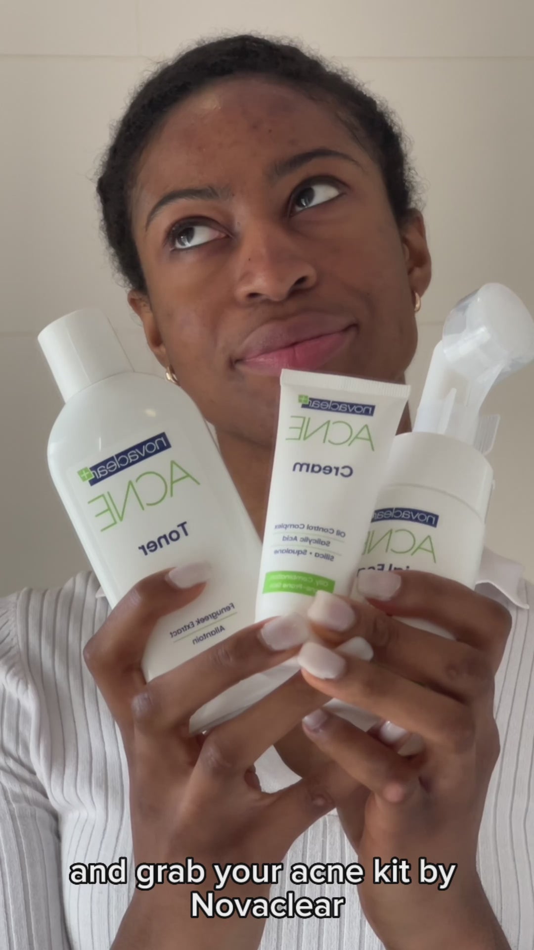 Novacel Acne treatment products with &