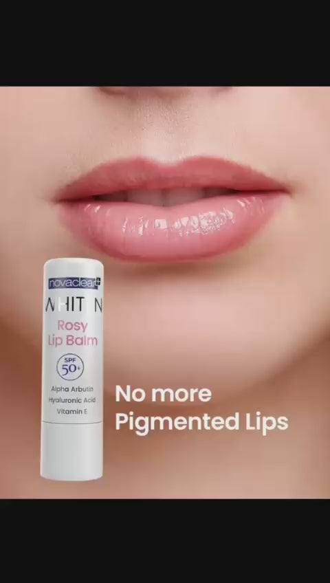 Novaclear Rosy Lip Balm - 4.9g SPF50 Sun Protection, Moisturizing, Dark Prevention for Pigmented &amp; Dark Lips | For Women &amp; Men