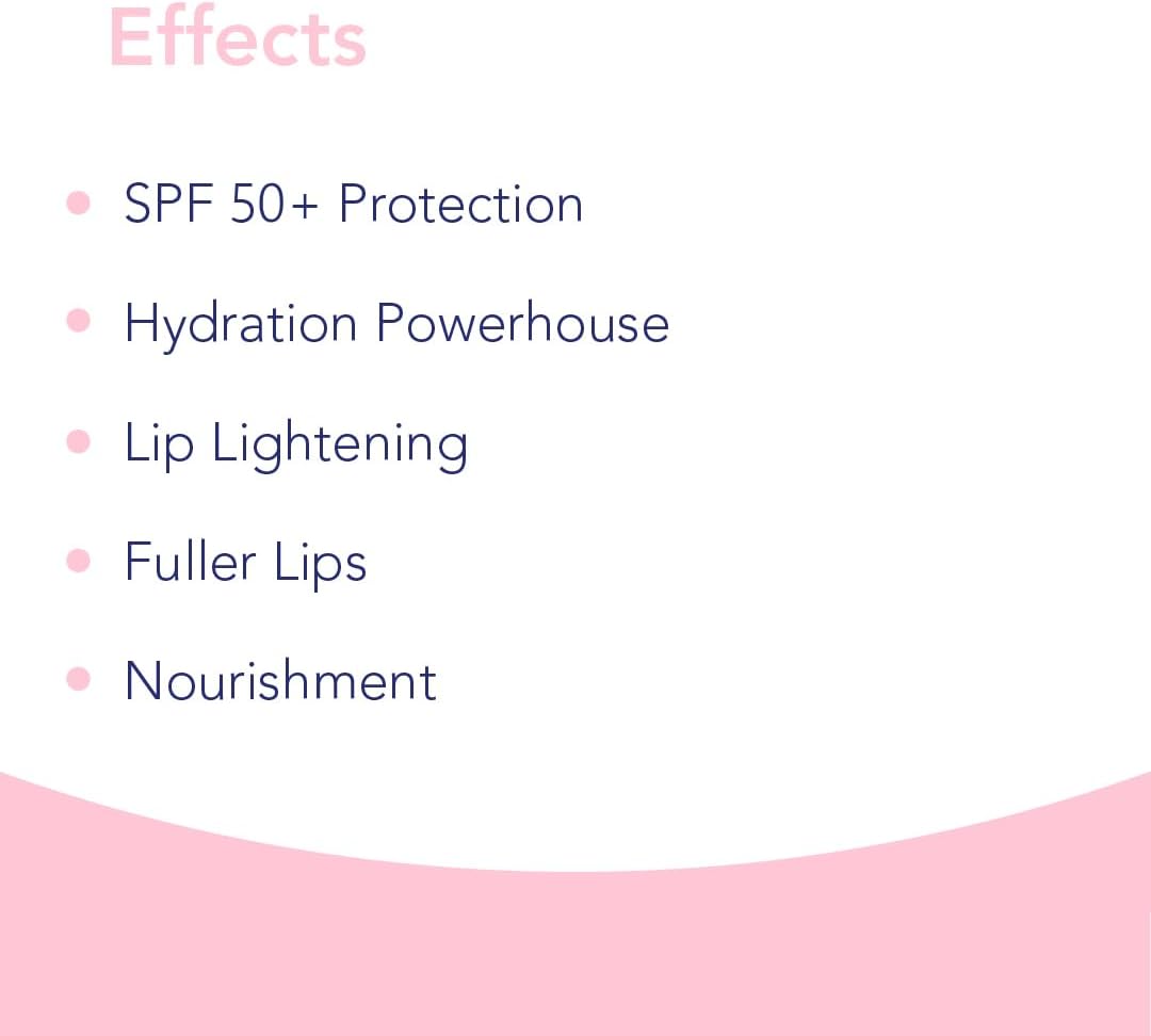 Novaclear Rosy Lip Balm - 4.9g SPF50 Sun Protection, Moisturizing, Dark Prevention for Pigmented &amp; Dark Lips | For Women &amp; Men