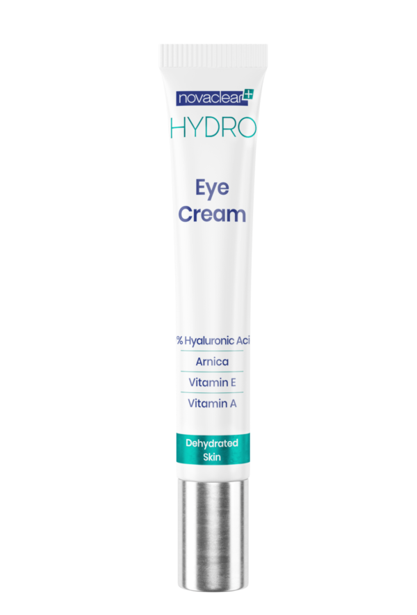 Hydro Eye Cream 15 ml with Hyaluronic Acid, Vitamin A, Vitamin E, Argan and Macadamia Oil for Hydrating and Anti-Aging