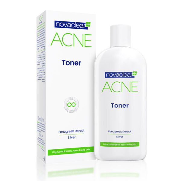 Novaclear Acne Toner - for Oily &amp; Acne-Prone Skin with Fenugreek Extract and Allantoin, Facial Toner for Skin Inflammation, Clear Complexion and Matte Finish 150 ML