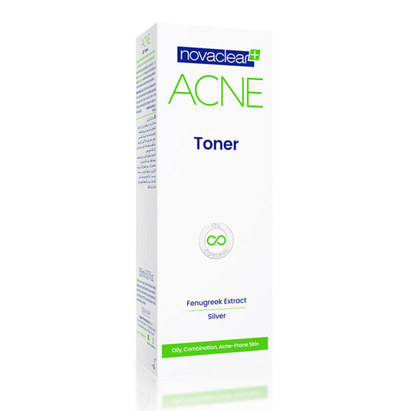 Novaclear Acne Toner - for Oily &amp; Acne-Prone Skin with Fenugreek Extract and Allantoin, Facial Toner for Skin Inflammation, Clear Complexion and Matte Finish 150 ML